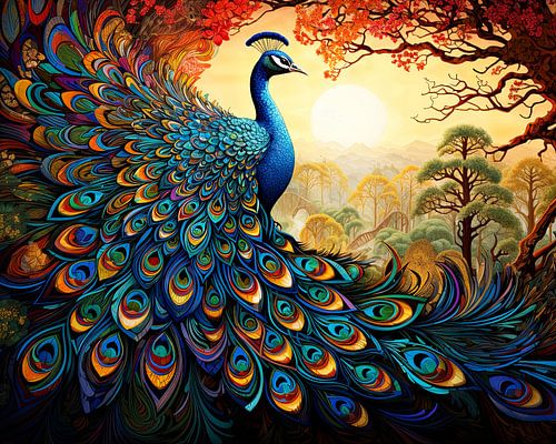 Pfau Bunt