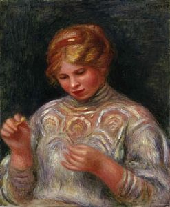 august renoir, Babbelende meid - 1906 van Atelier Liesjes