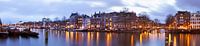 Panorama aan de rivier de Amstel in Amsterdam bij zonsondergang par Eye on You Aperçu