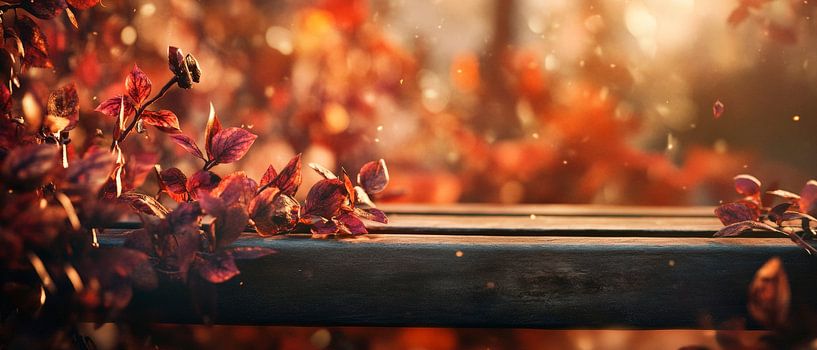 Autumnal atmosphere with colourful leaves by Poster Art Shop