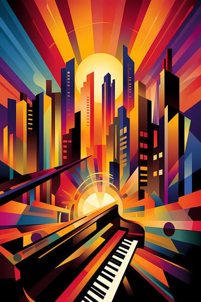 City Music Sunset by Art & Soul Creations