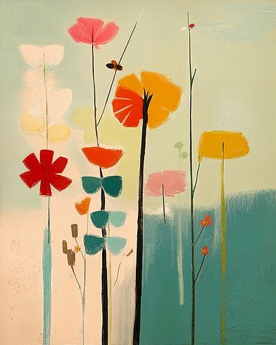 Kleurrijke bloemen "Flower power"