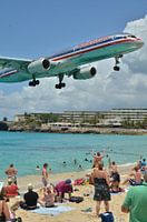 Jet lands on beach