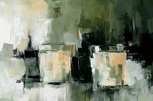 Nature morte abstraite verte