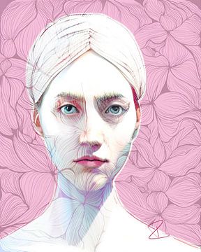 Vrouw met Zen Doodles van Ruth Day