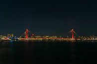 Panorama of the Willemsbrug Rotterdam in the evening by Patrick Verhoef thumbnail