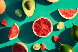 Colourful fruit harmony on the table by Poster Art Shop