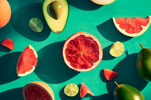 Colourful fruit harmony on the table