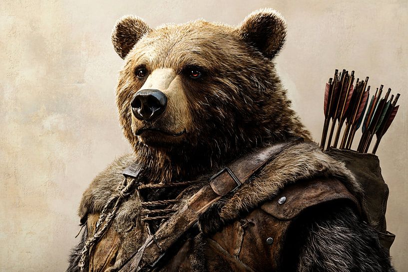 Realistische beer met boogschutterstijl van Art & Soul Creations