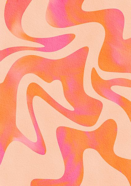 Abstrakte Welle - Pfirsich Fuzz von Baroo Bloom