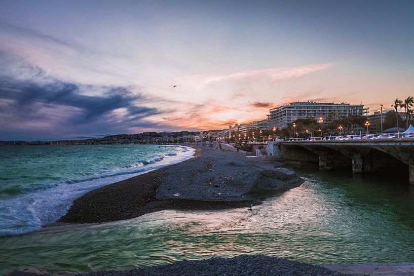 Zonsondergang in Nice von Ruben Soerel