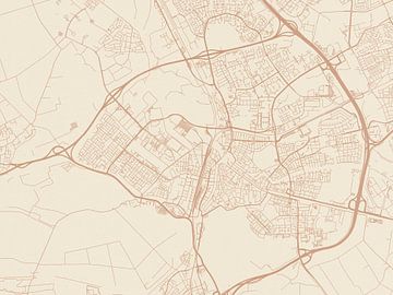 Kaart van Den Bosch in Terracotta van Map Art Studio