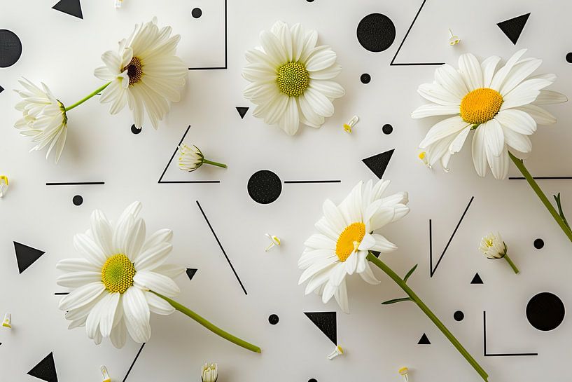 Gänseblümchen - Verspieltes Blumenkunstwerk von Poster Art Shop
