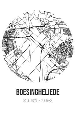 Boesingheliede (Noord-Holland) | Carte | Noir et blanc sur Rezona