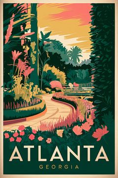 Atlanta, Georgia Vintage Travel Poster by Poster Art Shop