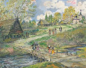 Konstantin Alexejewitsch Korowin - Dorfszene