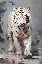 White tiger by NJ Midnight Studio
