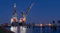 Sleipnir - le plus grand navire-grue du monde dans le Rotterdam Sunset par Erik van 't Hof Aperçu