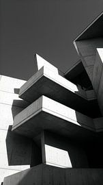 Schaduwen in de brutalistische architectuur