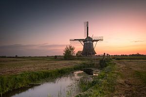 Windmühle 't Zwaantje bei Sonnenuntergang