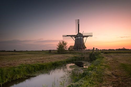 Windmill 't Zwaantje during sunset