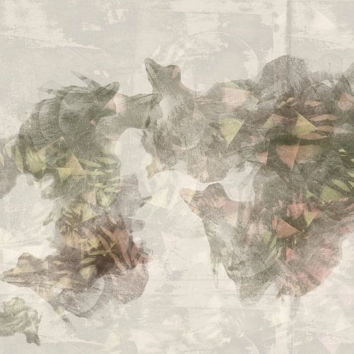 Abstract Wabi-Sabi-patroon