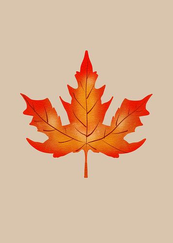 Gemälde mit Herbstblättern