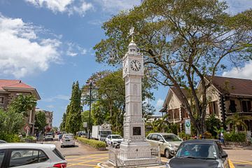 De klokkentoren in Victoria (Seychellen)