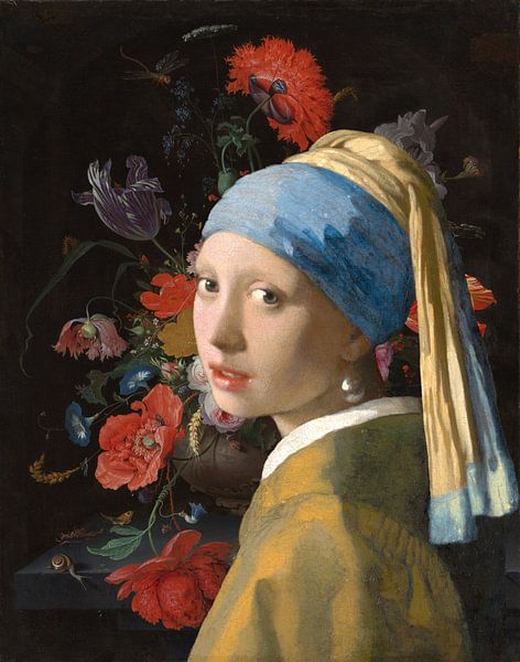 The girl with the pearl earring & still life with flowers and a watch by Eigenwijze Fotografie