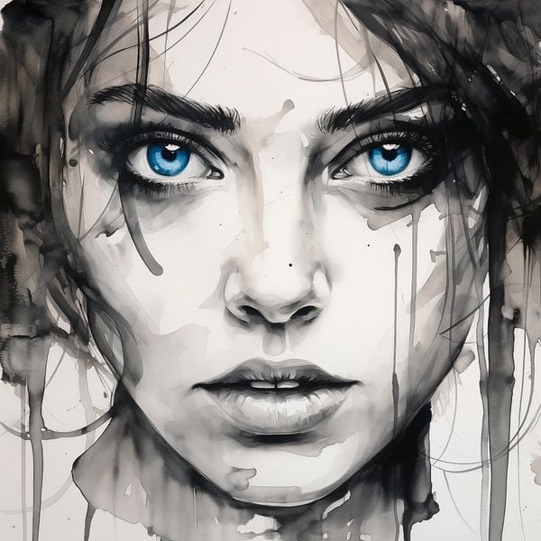 blaue Augen von Schwarzer Kaffee