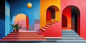 Surrealismus Innenarchitektur Architektur Design Geometrie