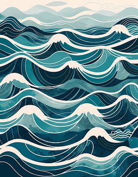 Gestileerde oceaangolven van Artistic