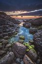 Giant's Causeway in Irland zum Sonnenuntergang von Jean Claude Castor Miniaturansicht