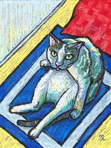Sitzende Katze
