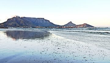Table Mountain, Lions Head and Signal Hill mixed media by Werner Lehmann