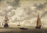 Hendrick van Anthonissen, Vóór de haven, 1650 van Atelier Liesjes thumbnail