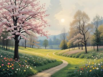 Roze bloemenmagie van HorizonArtistry