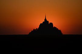 Evening falls at mont saint michel by Mirja van Dijk
