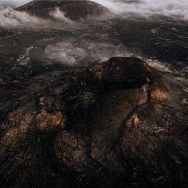 Volcano on the island of Lanzarote in Spain