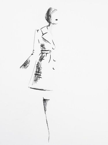 Fashion Illustration 4 | Woman in coat by Henriëtte Mosselman