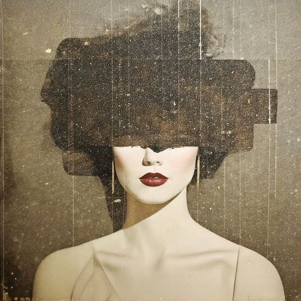 woman in Ton Sur Ton - Abstract portret 11 par TW living