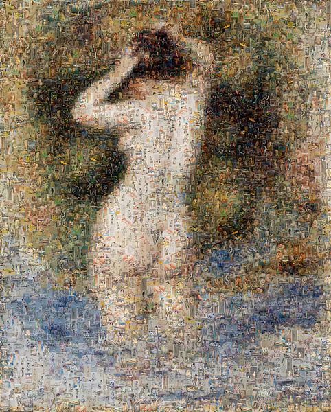 Mosaik Badende Frau, Akt, Pierre-Auguste Renoir - 1890 von Atelier Liesjes