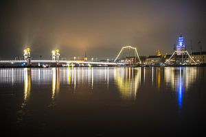 Skyline de Kampen à l'IJssel la nuit sur Sjoerd van der Wal Photographie
