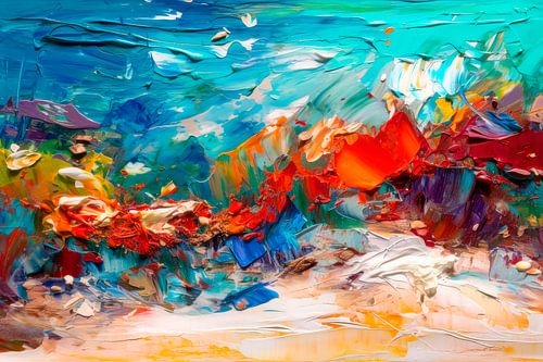 Abstraktes Kunstwerk Strand