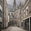 St Bavokerk in Haarlem gezien vanuit de Jansstraat van Jefra Creations