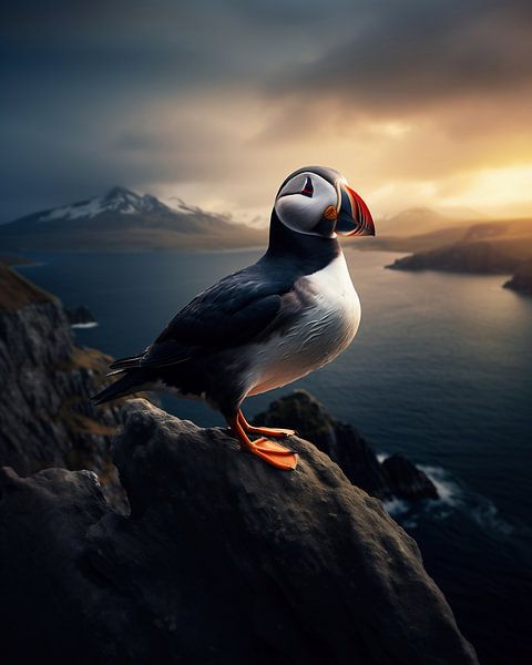 Papageitaucher von fernlichtsicht