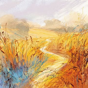 Golden Whisper Path by Nomo.Art