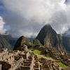View of the old Inca town of Machu Picchu. UNESCO World Heritage Site, Latin America by Tjeerd Kruse