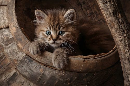 Maine Coon kitten rural