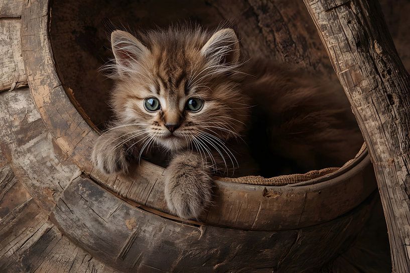 Maine Coon kitten rural by Creations_by_brigitte